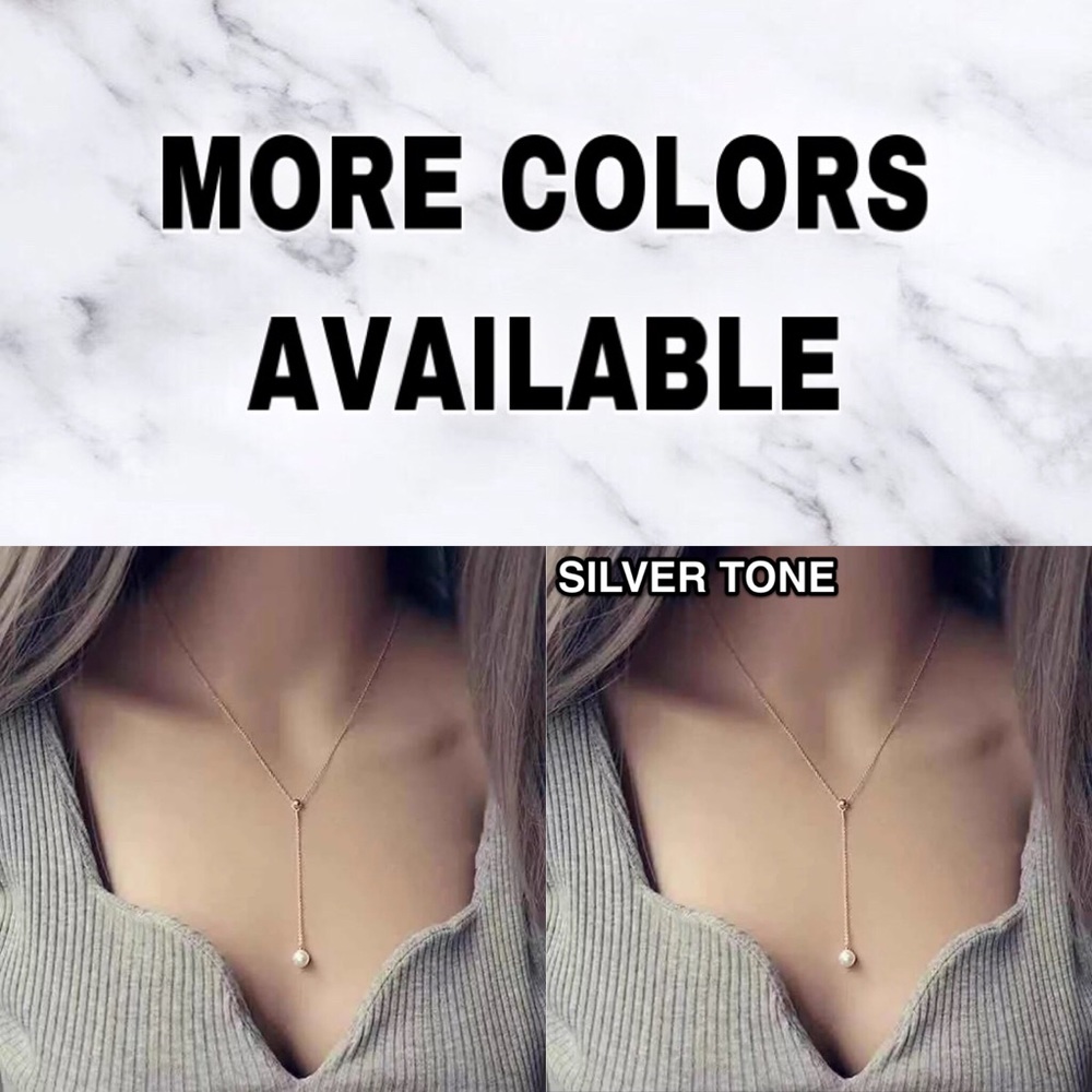⚜️[𝟯/$𝟭𝟴]⚜️Gold Pearl Delicate Drop Choker NEW - Picture 8 of 10